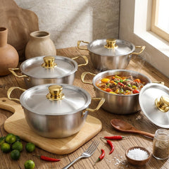 Premium 3-Piece Steel Wok Pan (Korai) Set! 🥘✨