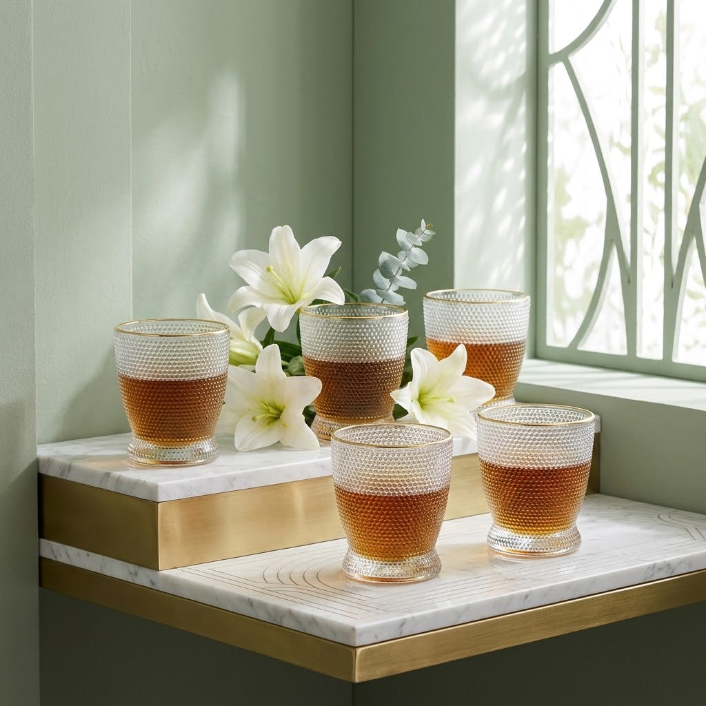 Dotted Design Premium Glass Set – Serve Every Drink in Style! ✨
