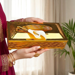 GOLDEN STAINLESS STEEL TISSUE HOLDER