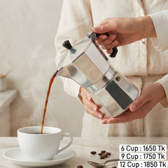 Italian Aluminium Moka Pot – Classic Stovetop Espresso Coffee Maker 🇮🇹🔥☕