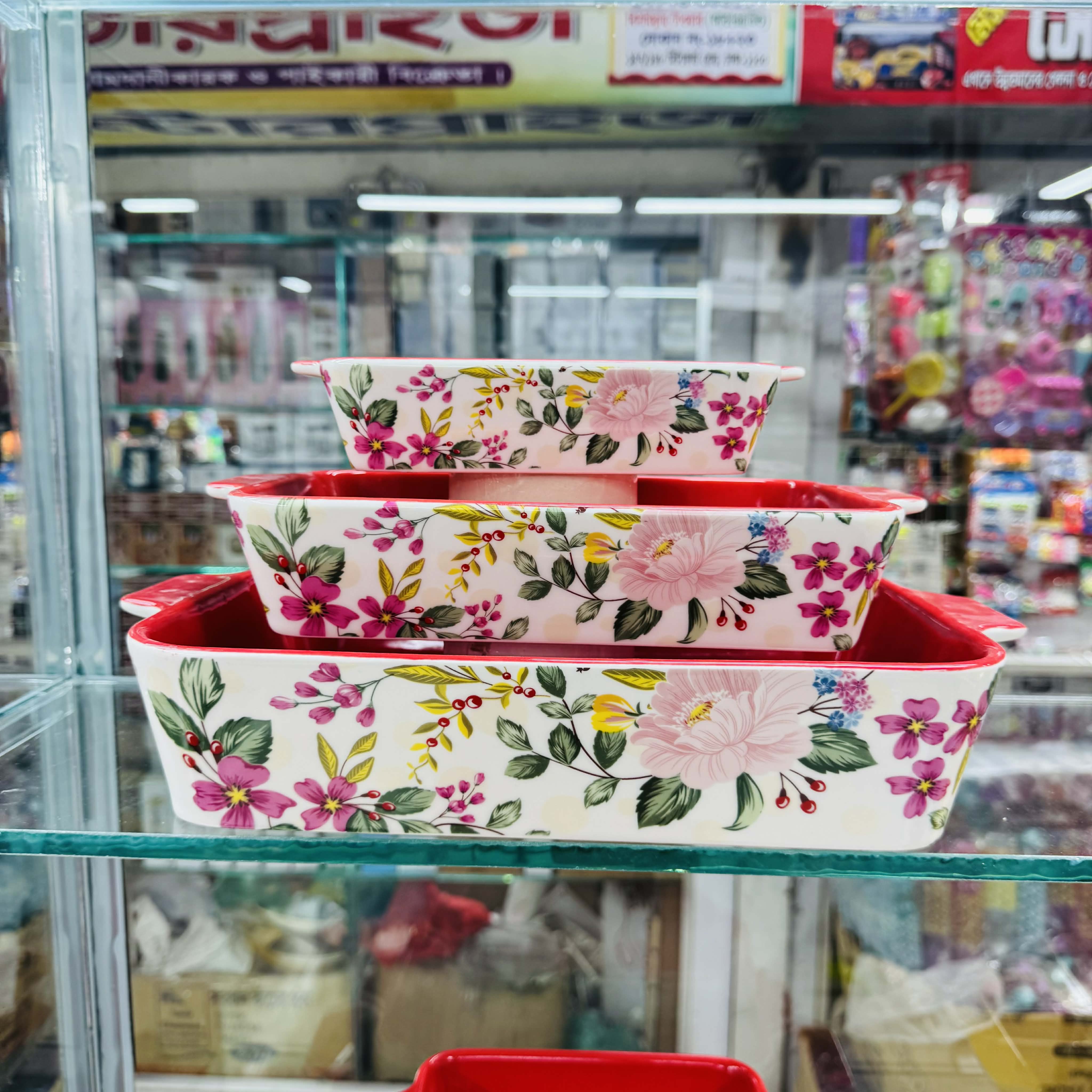 Floral Ceramic Bakeware and Serving set