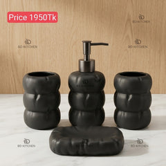 Modern Sculptural Ceramic Bathroom Accessory Set ✨🛁