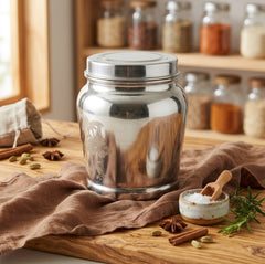 500ml 1pc Stainless Steel Indian Imported Household Kitchenware Storage Jar🌶️🥜🍪🌾