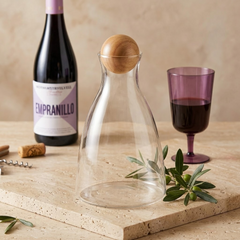 Premium Borosilicate Glass Decanter Jug with Natural Cork Lid 1800ml 🍶✨