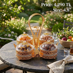 LUXURY 4-PIECE GOLDEN DESSERT & CANDY SERVING SET 👑✨