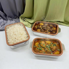 PREMIUM STAINLESS STEEL SERVING DISH SET – 3 PCS ✨🍽️