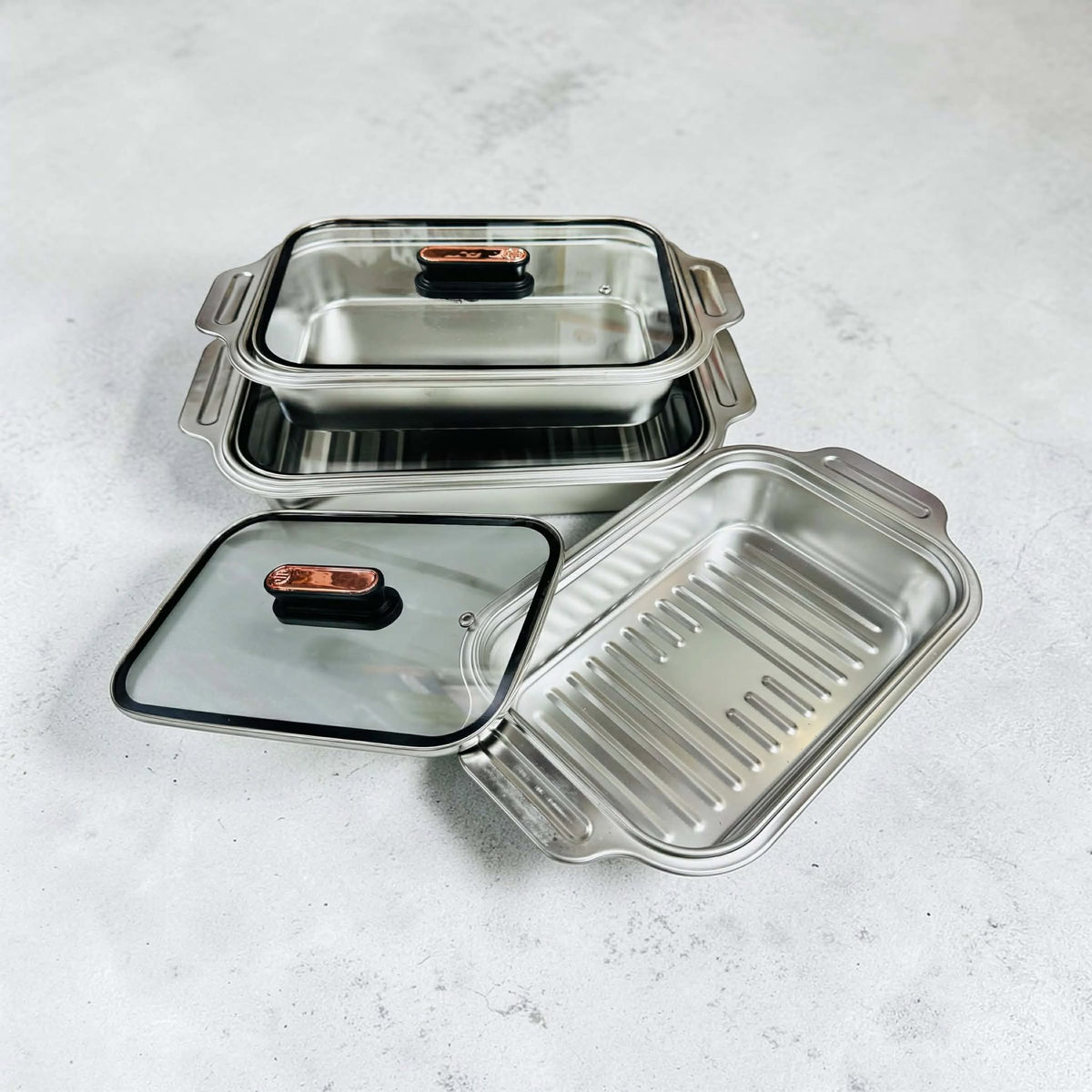 Stainless Steel Serving Dish set Ovenproof