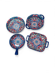 4pc Turkish Ceramic Serving Dish  Decorative Serving Plate for Dining Table