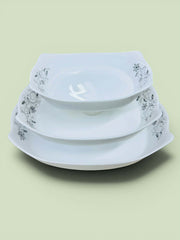 3pc Square Shape Opal Glass Pyrex Serving Dish