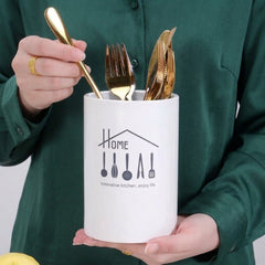 Premium Metal Cutlery &amp; Kitchen Utensil Holder ✨🖤🍽️