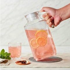 Curved Transparent Imported Household Tableware Water Juice Glass Jug 🌸🌿💧