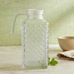 Curved Transparent Imported Household Tableware Water Juice Glass Jug 🌸🌿💧