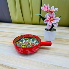 Fruit Print Bowl, Korean Tableware Cute Ceramic Bowl With Handle, Microwave Heating Bowl Instant Noodle Bowl