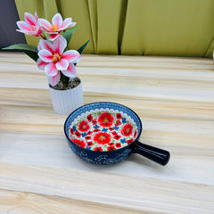 Fruit Print Bowl, Korean Tableware Cute Ceramic Bowl With Handle, Microwave Heating Bowl Instant Noodle Bowl