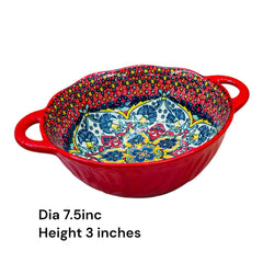 Turkey Desing Red Ceramic Dinner set
