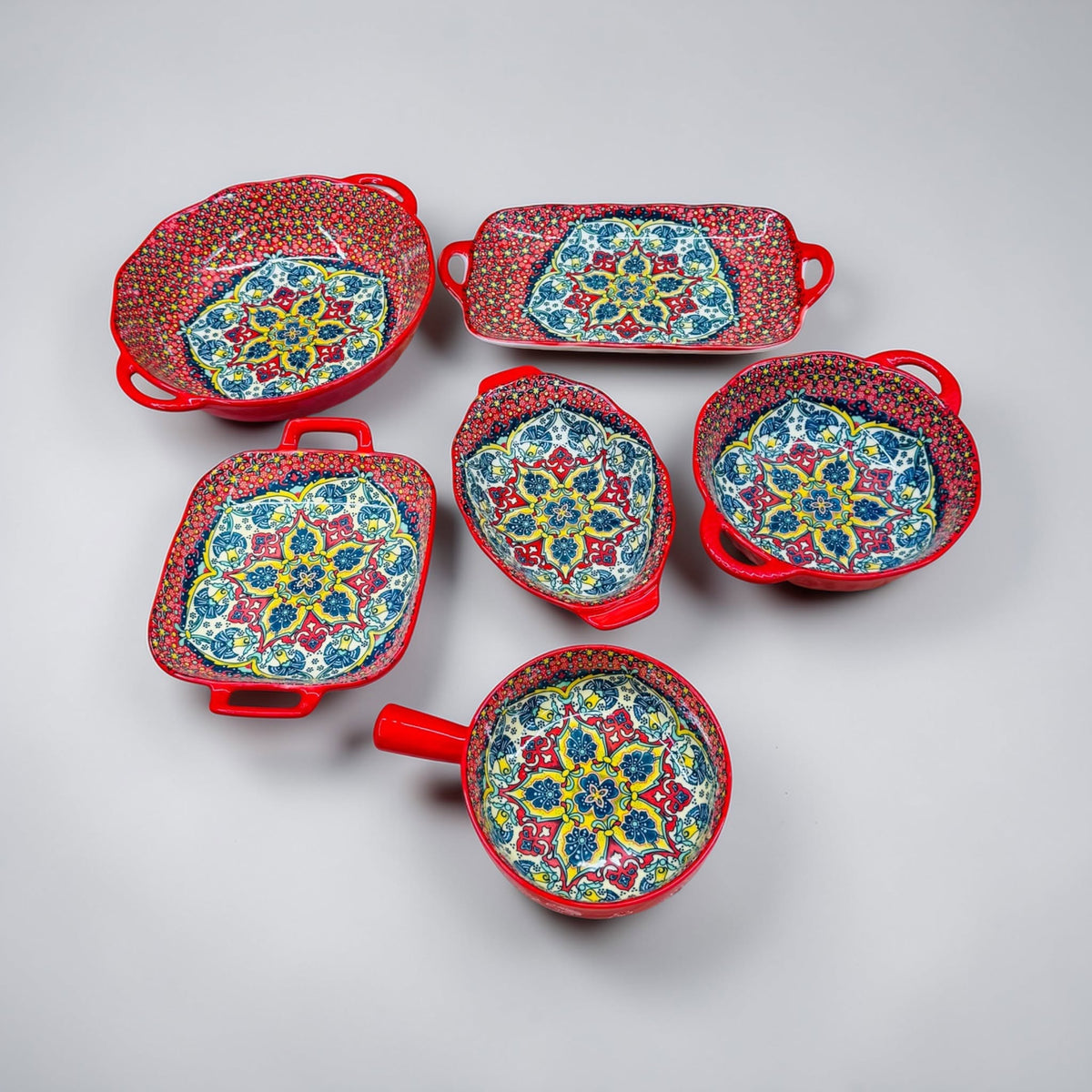 Turkey Desing Red Ceramic Dinner set