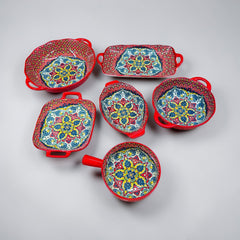 Turkey Desing Red Ceramic Dinner set